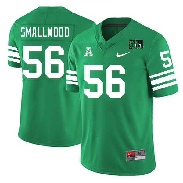 Men #56 Dameon Smallwood North Texas Mean Green 2023 College Football Jerseys Stitched-Green